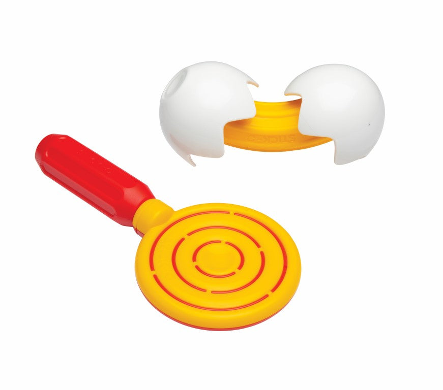 Stick-O magnetic toy egg and frying pan