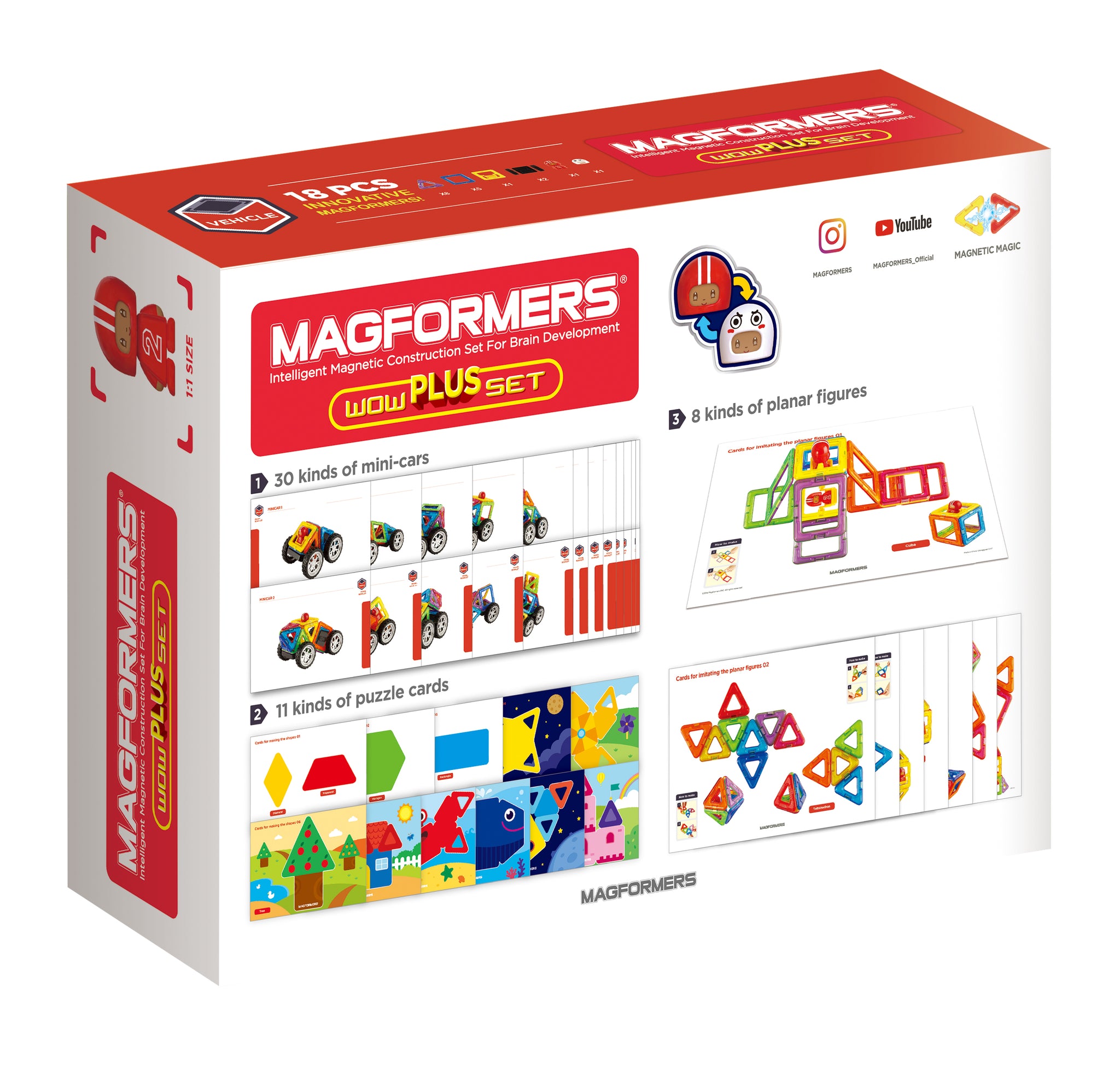 Magformers WOW Plus Set magnetic construction toy. STEM Toy. Magformers Toys UK