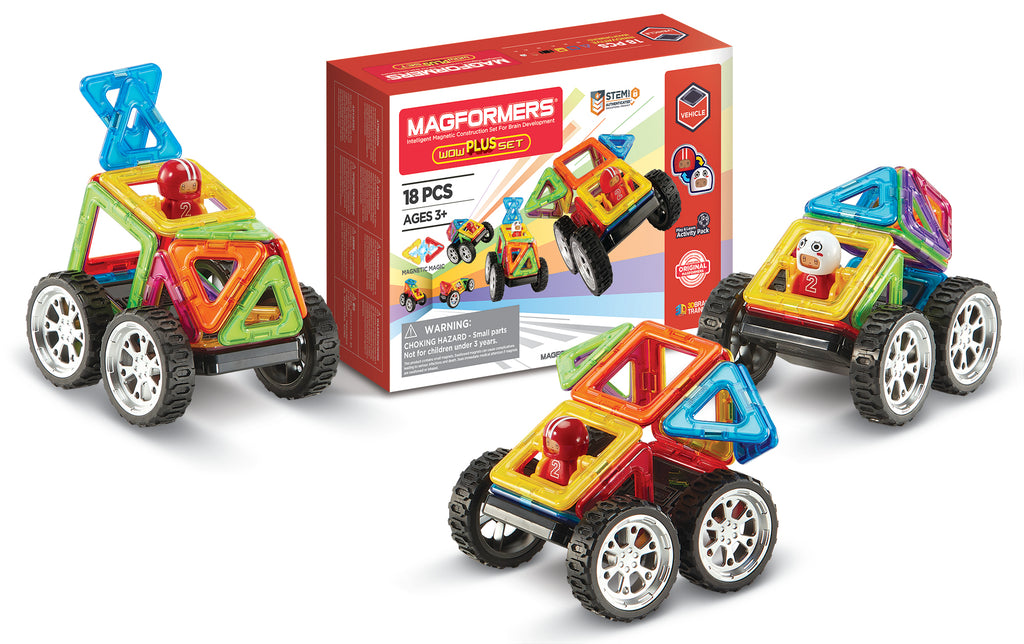 Magformers WOW Plus Car Set (18-pieces)